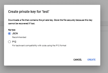 Redshift Google Sheets: Create Test Key
